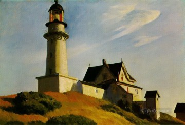 Edward Hopper Painting - Faro de dos luces 1929 Edward Hopper